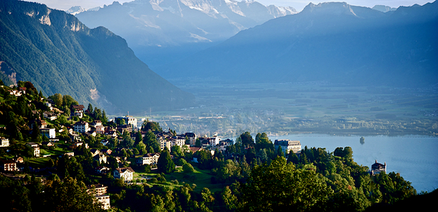 Lake Geneva above Montreaux